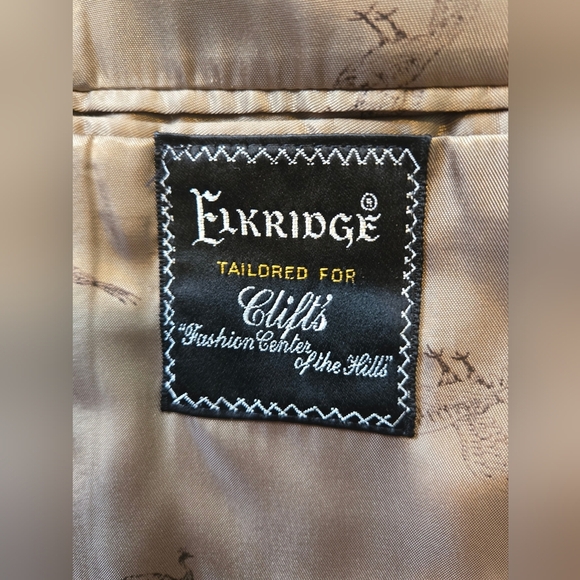 Vtg Camel Faux Suede Blazer Made USA Wedding Prom BusinessCore Size 36 - Picture 5 of 9